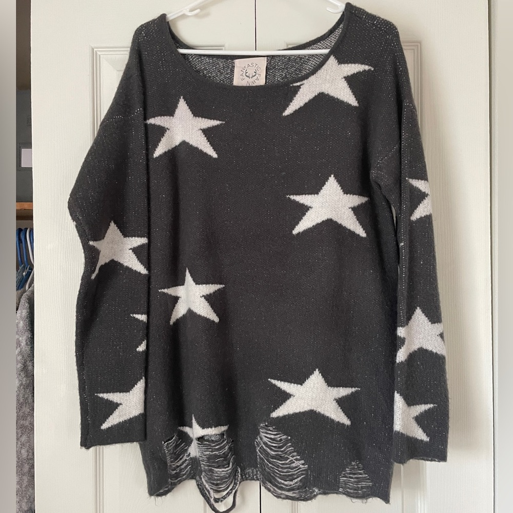 Grey Sweater w/ White Stars